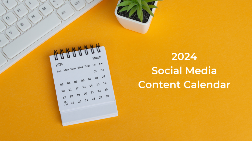 2024 Social Media Content Calendar Banner